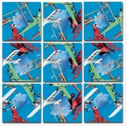 Cheapest ⭐ Scramble Squares 9 Pieces Vintage Airplanes 🌟