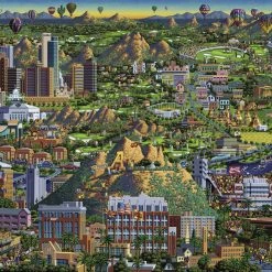 Cheap 🥰 Dowdle Folk Art 1000 Pieces Valley Of The Sun 🤩