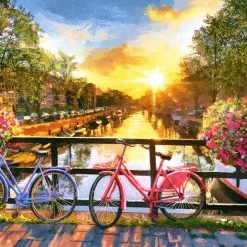 Coupon 😍 Castorland 1000 Pieces Picturesque Amsterdam With Bicycles 🧨