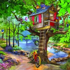 Best Sale 💯 SunsOut 300 Pieces River Tree House 🔥