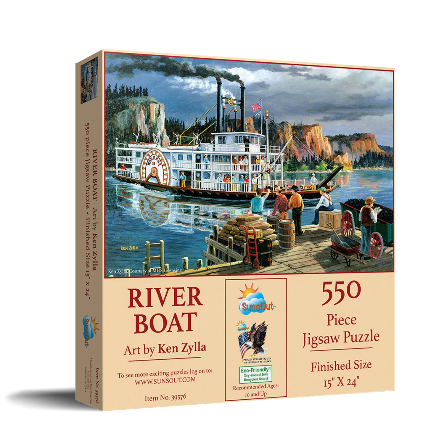 Discount 𧨠SunsOut 550 Pieces Riverboat ⨠- Image 2