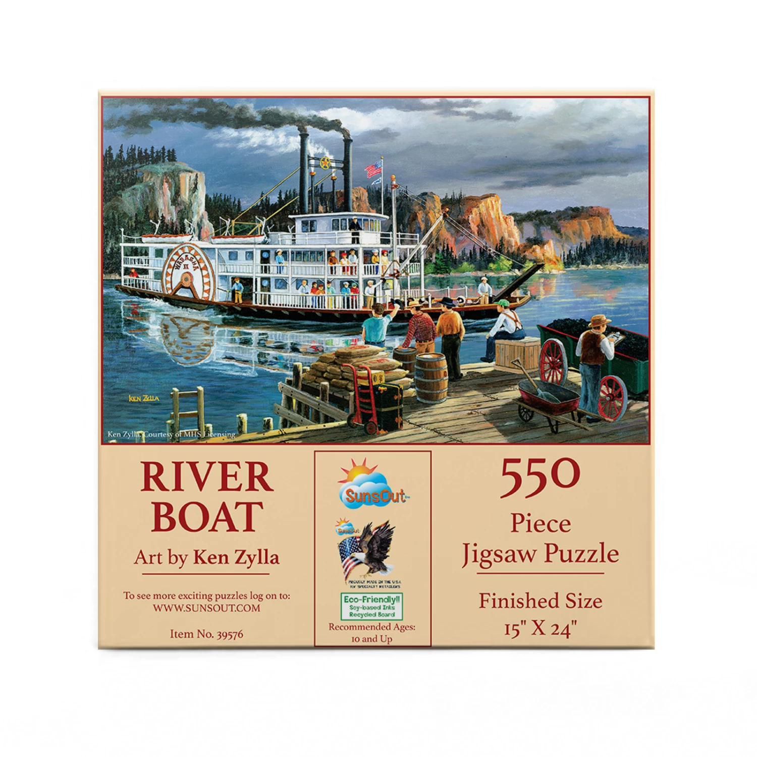 Discount 𧨠SunsOut 550 Pieces Riverboat ⨠- Image 3