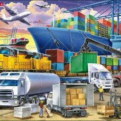 Best Sale 😉 Larsen Puzzles 37 Pieces Busy Cargo Hub ✨