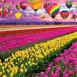 Discount ✔️ Kodak 1000 Pieces Sunset Balloons Over Tulip Field ✨