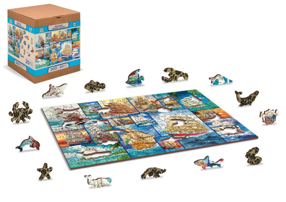 Best Pirce π Wooden City Varies Pieces Sailing Ships π - Image 2