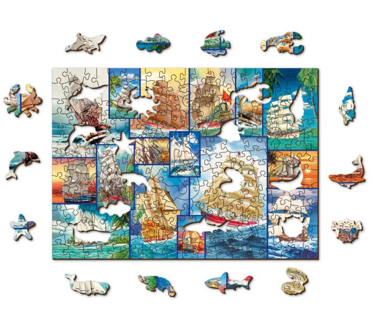 Best Pirce π Wooden City Varies Pieces Sailing Ships π - Image 3