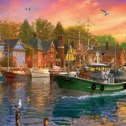 Hot Sale 🎉 Eurographics 1000 Pieces Harbor Sunset ⭐