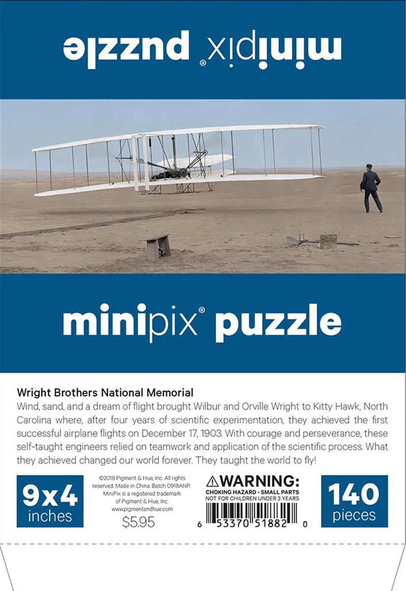 Best Sale ⭐ Pigment & Hue 140 Pieces Wright Brothers National Memorial Mini Puzzle ✨ - Image 3