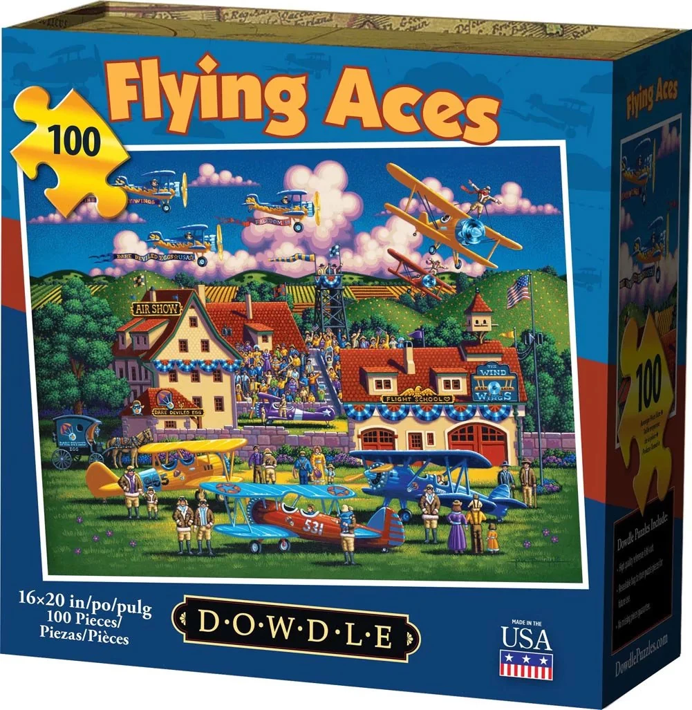 Outlet β€οΈ Dowdle Folk Art 100 Pieces Flying Aces π - Image 2