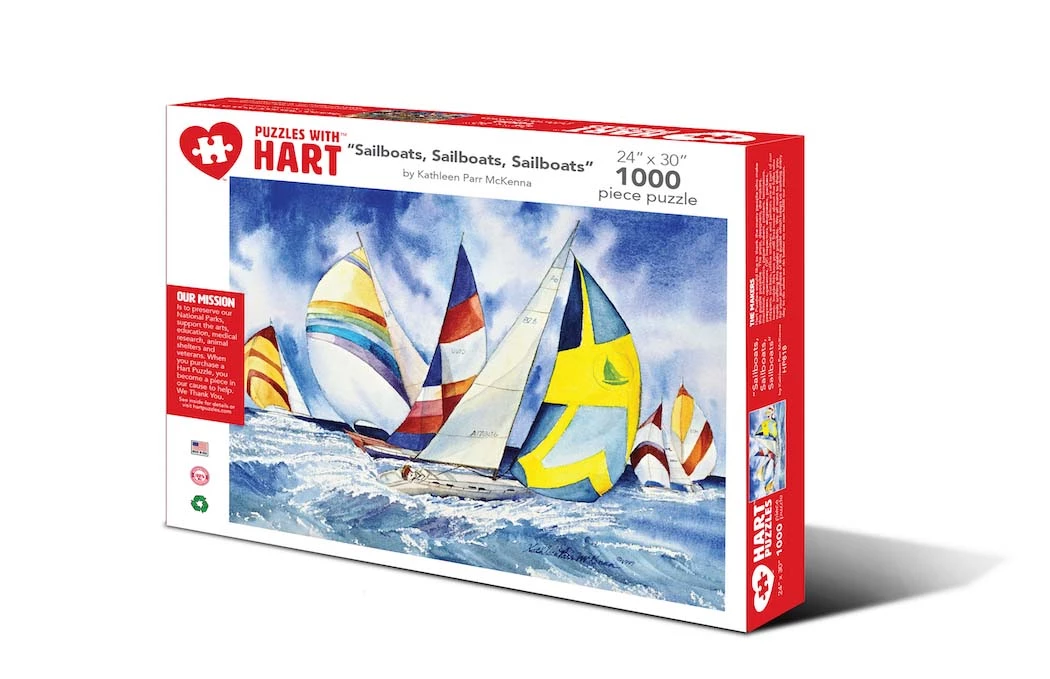 Deals π₯ Hart Puzzles 1000 Pieces Sailboats, Sailboats, Sailboats π - Image 2