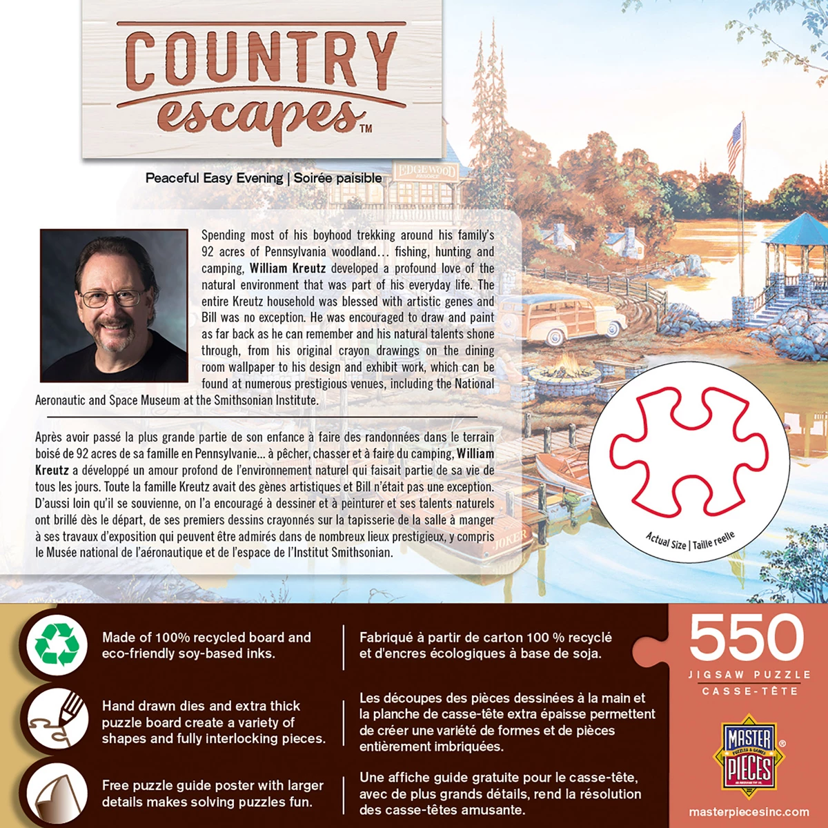 Cheap βοΈ MasterPieces 550 Pieces Peaceful Easy Evening π - Image 2