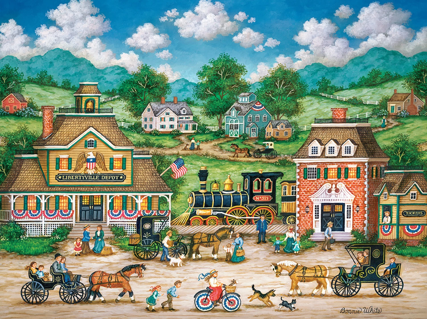 Best reviews of ๐ MasterPieces 550 Pieces Libertyville Depot โจ