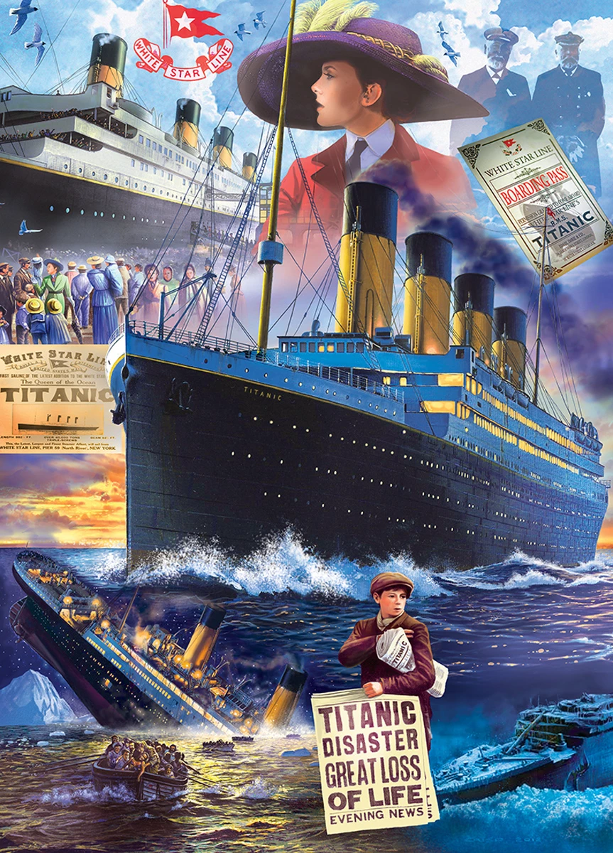 Cheapest 🤩 MasterPieces 1000 Pieces Titanic Collage 😀