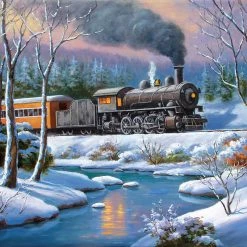 Coupon 😀 SunsOut 500 Pieces Winter Forest Express 👏