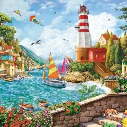 Flash Sale 🤩 SunsOut 550 Pieces Lighthouse And Sailing Boat 😀
