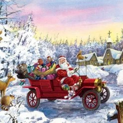 Best Pirce ๐ SunsOut 550 Pieces Thoroughly Modern Santa โญ