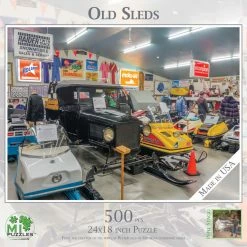 New 🔥 MI Puzzles 500 Pieces Old Sleds 🎁