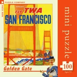 Cheap ⌛ New York Puzzle Co 100 Pieces Golden Gate Mini Puzzle 🥰