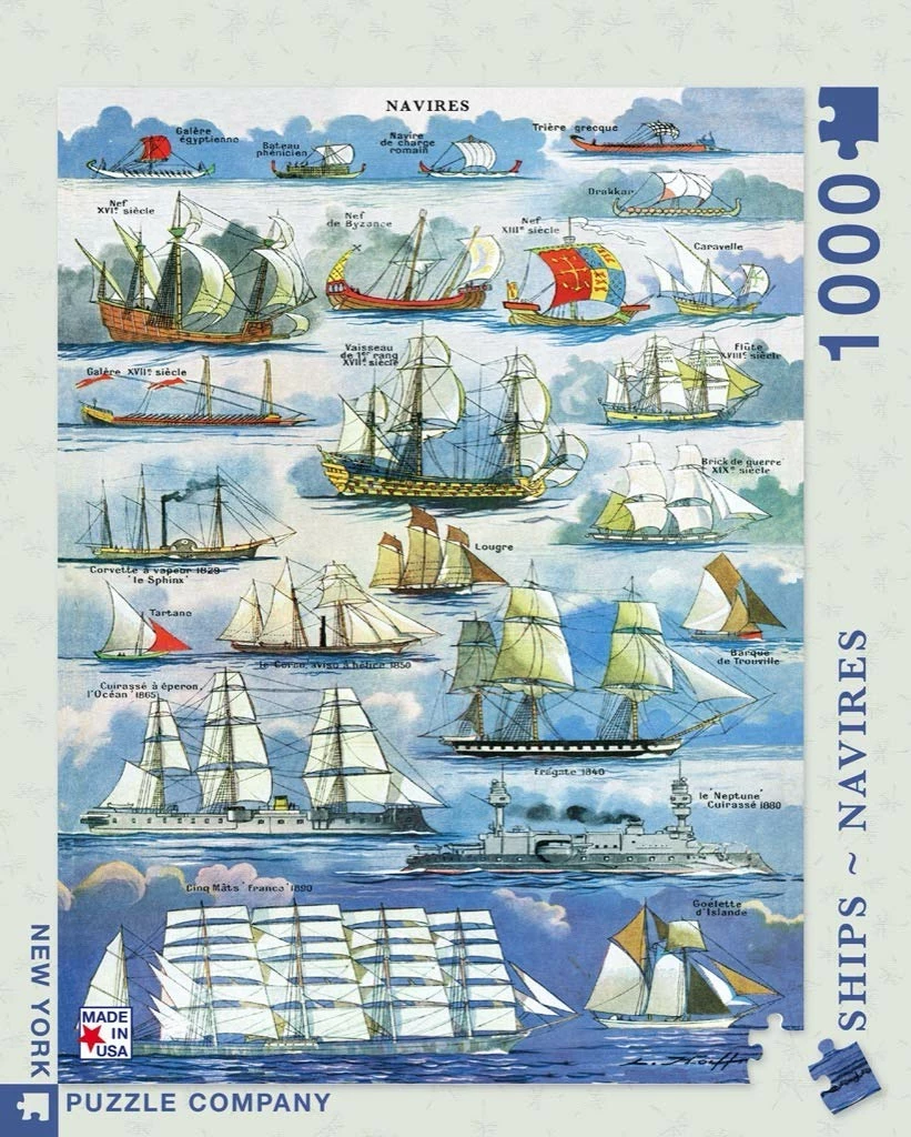 Brand new 🎉 New York Puzzle Co 1000 Pieces Navires Ships ❤️ - Image 2