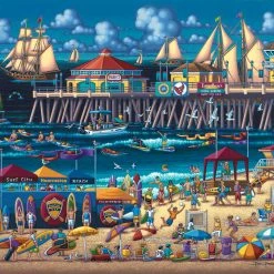 Best Sale 🧨 Dowdle Folk Art 500 Pieces Huntington Beach ✔️