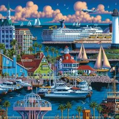 Hot Sale ⭐ Dowdle Folk Art 500 Pieces Long Beach 👏