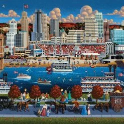 Flash Sale ⭐ Dowdle Folk Art 500 Pieces Cincinnati 🔔