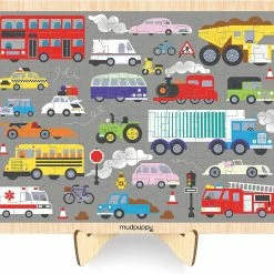 Best reviews of 🛒 Mudpuppy 100 Pieces On The Move Wooden Puzzle & Display 🔥