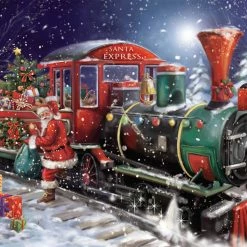 Best Pirce 🥰 Heritage Puzzles 550 Pieces Santa Express 🤩