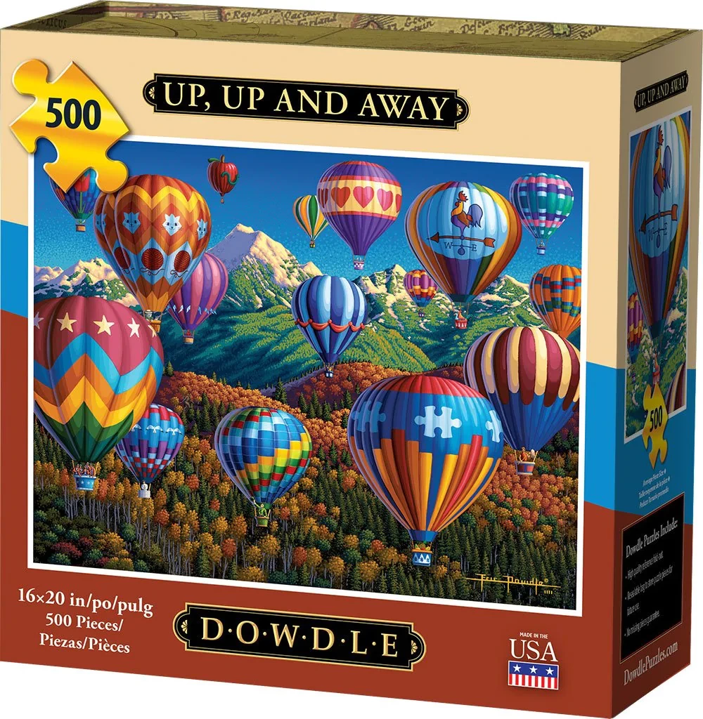 New ❤️ Dowdle Folk Art 500 Pieces Up, Up And Away 🎁 - Image 2